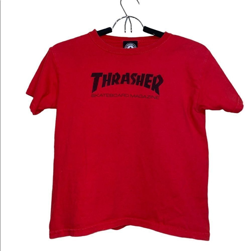 💜 Thrasher skateboard tshirt youth